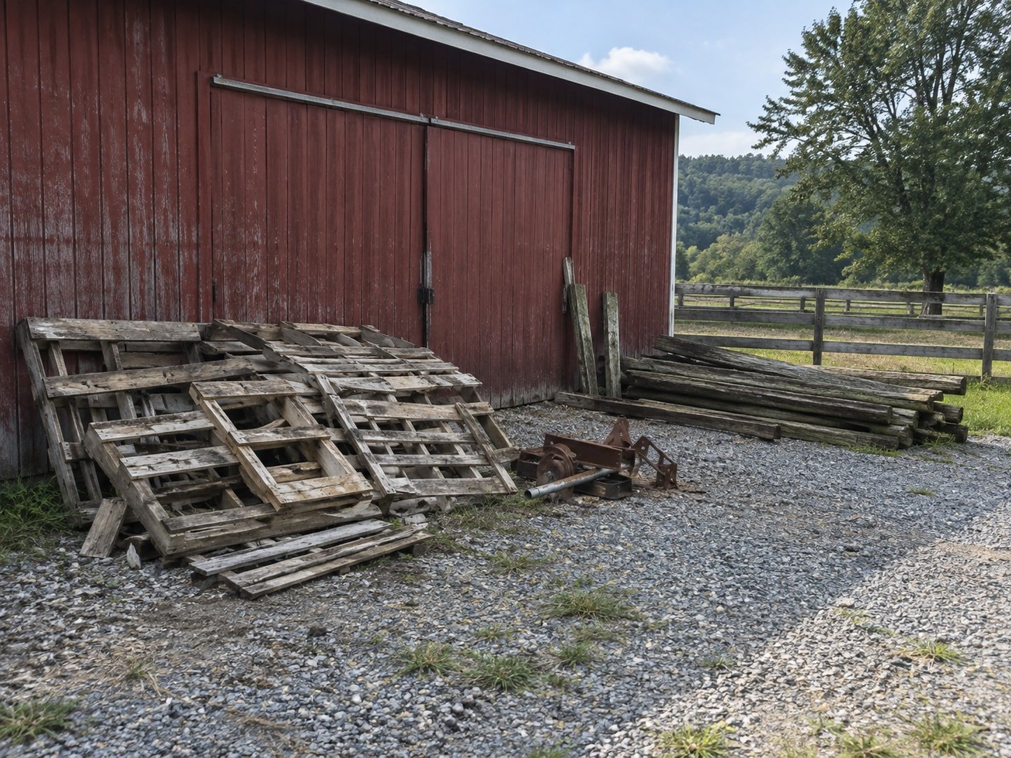 Representative farm hauling site before the work.