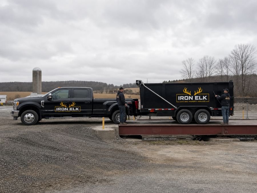 The trailer on the scale at the SECCRA landfill in West Grove.